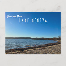 Gruß vom Genfer See Wisconsin Postcard Postkarte