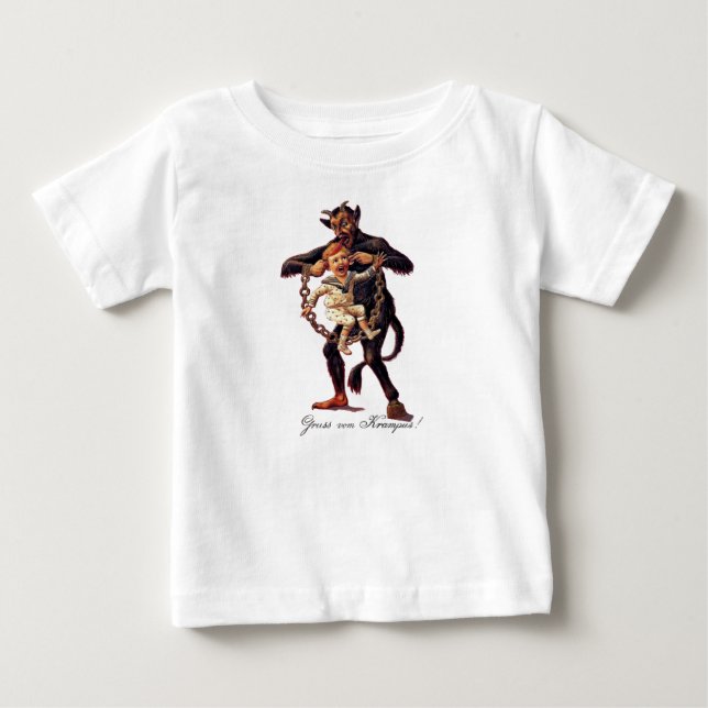 Gruss vom (Grüße von) Krampus Baby T-shirt (Vorderseite)