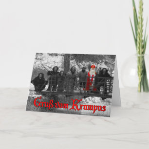Gruß vom Krampus - B&W Feiertagskarte