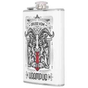 Gruss vom Krampus Flasche Flachmann