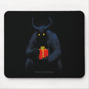 Gruß vom Krampus Hörner Feiertags Weihnachten Vint Mousepad