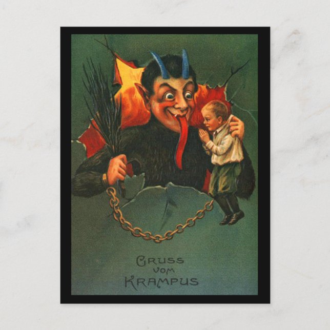 Gruss Vom Krampus Postkarte (Vorderseite)