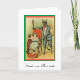 Gruss vom Krampus! Traditionelle europäische Weihn Karte