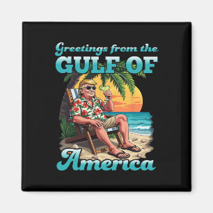 Gruß vom patriotischen Golf der USA Amerika Re Magnet