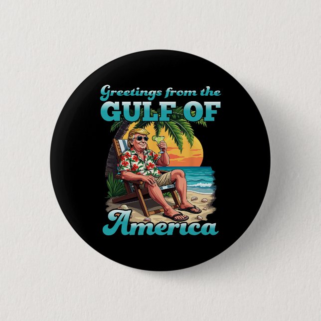Gruß vom Patriotischen Golf der USA Button (Vorderseite)
