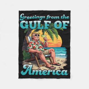 Gruß vom Patriotischen Golf der USA Fleecedecke