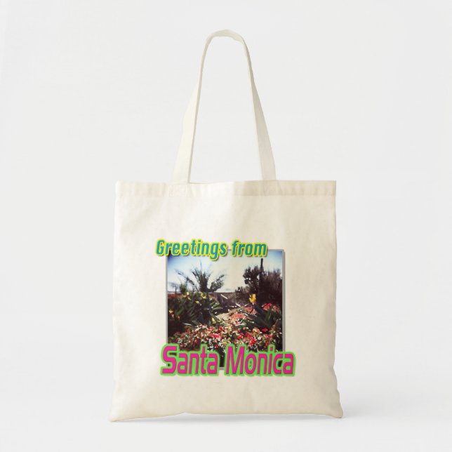 "Gruß vom Santa Monica Garden" Tasche (Vorne)