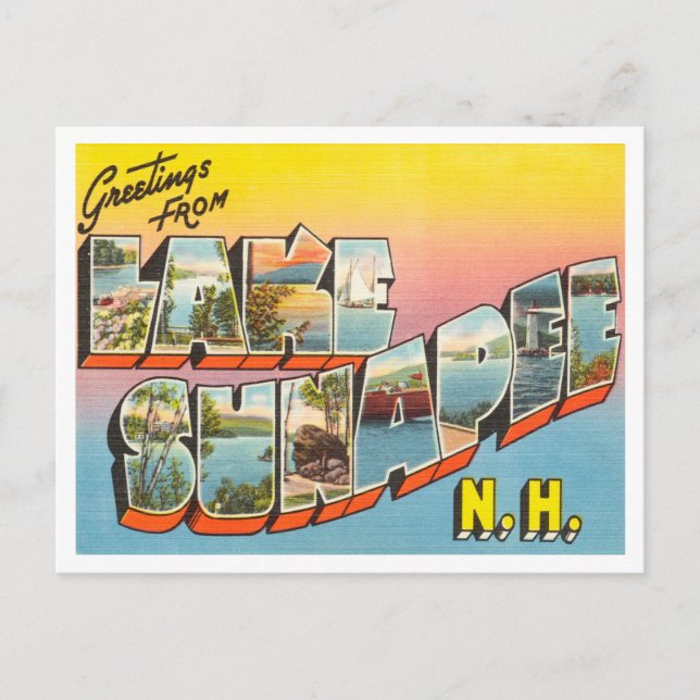 Gruß vom Sunapee, New Hampshire Travel Postkarte (Vorderseite)