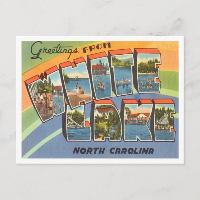 Gruß vom White Lake, North Carolina Travel Postkarte (Vorderseite)