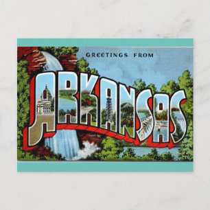 Gruß von Arkansas Vintage Reise Postkarte