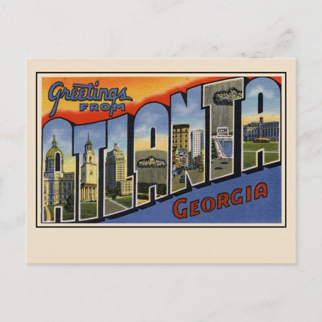 Gruß von Atlanta Large Letter Postcard Postkarte (Vorderseite)