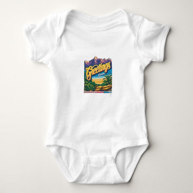 Gruß von baby strampler (Vorderseite)
