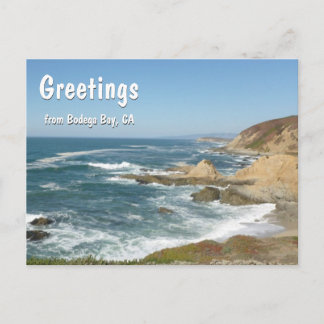 Gruß von Bodega Bay Postcard Postkarte
