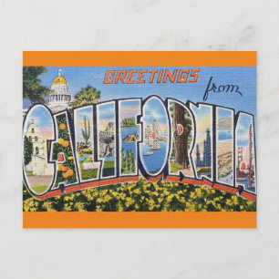 Gruß von California Travel Postcard Postkarte