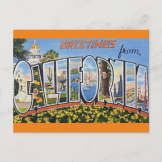 Gruß von California Travel Postcard Postkarte