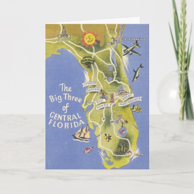 Gruß von Central Florida Card Karte (Vorderseite)