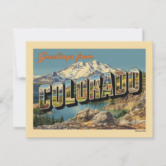 Gruß von Colorado Vintag Postkarte