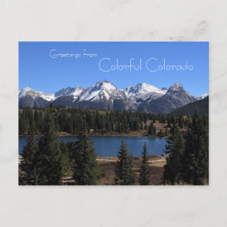 Gruß von Colorful Colorado Postcard Postkarte