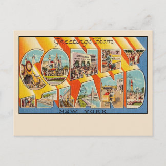 Gruß von Coney Island Large Letter Postcard Postkarte
