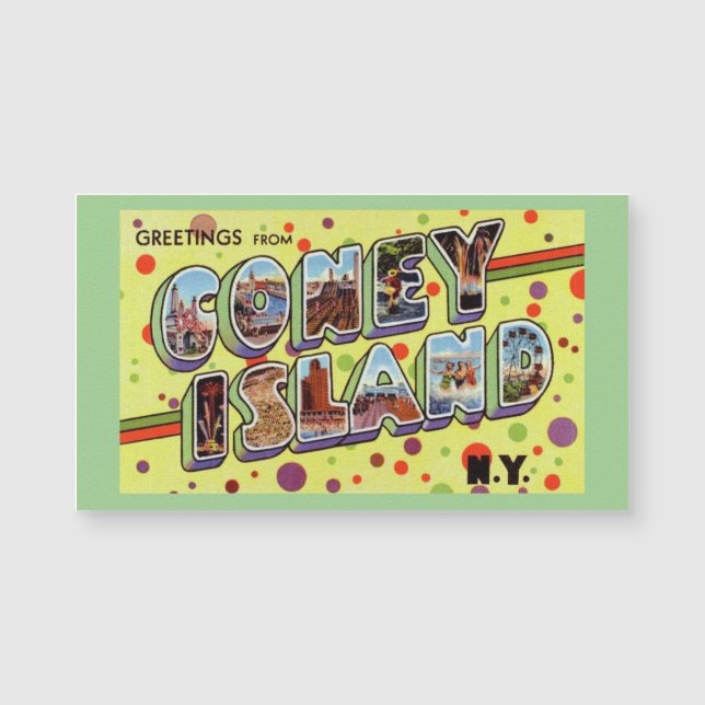 Gruß von CONEY ISLAND New York Magnetkarte (Vorderseite)