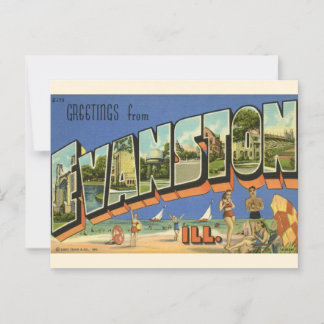 Gruß von Evanston ILL. Postkarte