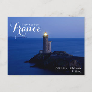 Gruß von France Petit Minou Lighthouse Card Postkarte