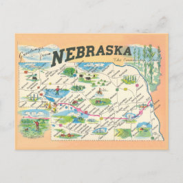 Gruß von Nebraska Vintage Karte
