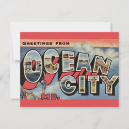 Gruß von Ocean City Postkarte
