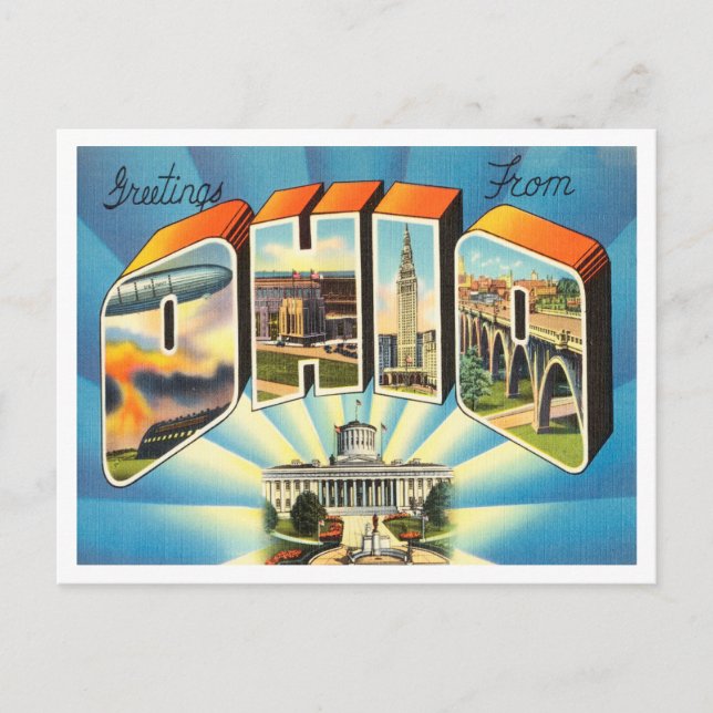 Gruß von Ohio Travel Postcard Postkarte (Vorderseite)