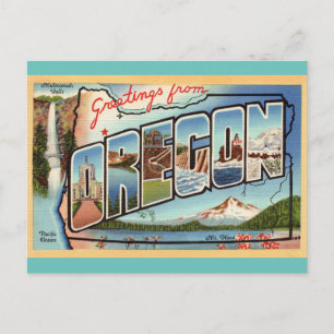 Gruß von Oregon Travel Postcard Postkarte
