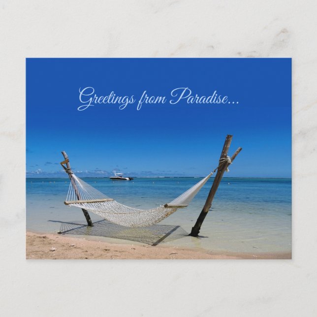 Gruß von Paradise Postcard Postkarte (Vorderseite)