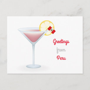 Gruß von Peru Cocktail Holiday Postkarte