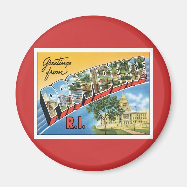 Gruß von Providence, Rhode Island Magnet (Vorne)