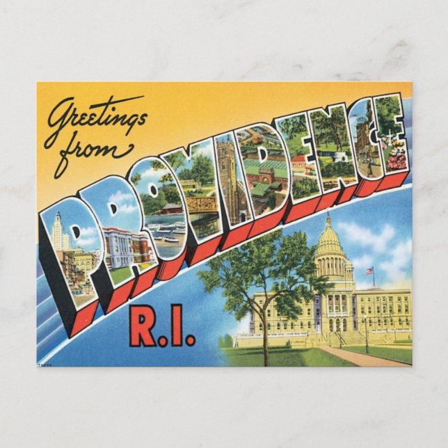 Gruß von Providence, Rhode Island Postkarte (Vorderseite)