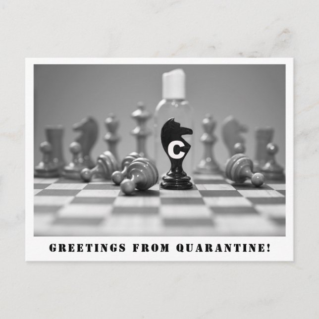 Gruß von Quarantine Postcard Postkarte (Vorderseite)