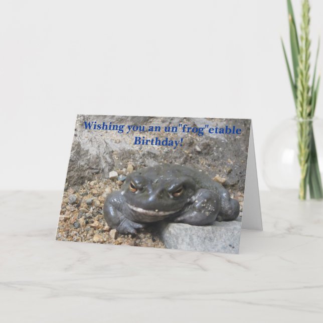Gruß von Riesenlächeln Frog Geburtstag Karte (Vorderseite)
