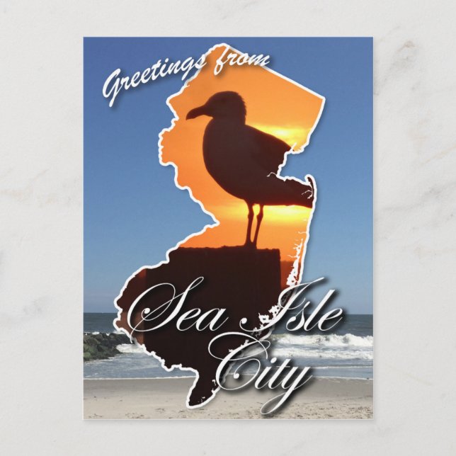 Gruß von Sea Isle City Postkarte (Vorderseite)