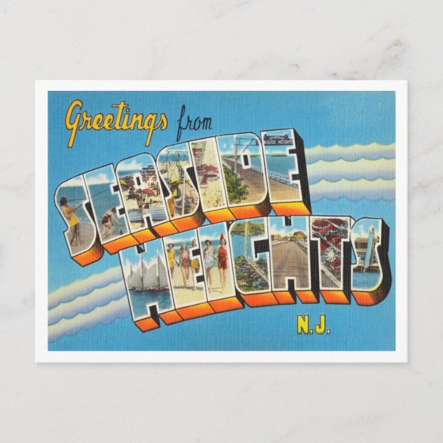 Gruß von Seaside Heights, New Jersey Travel Postkarte (Vorderseite)