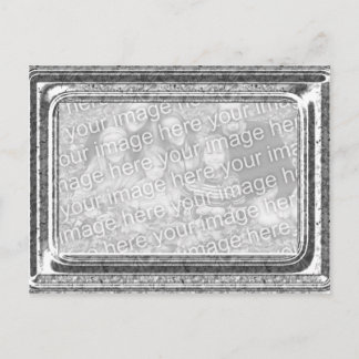 Gruß von Silber-Rahmen-Fotovorlagen Postkarte
