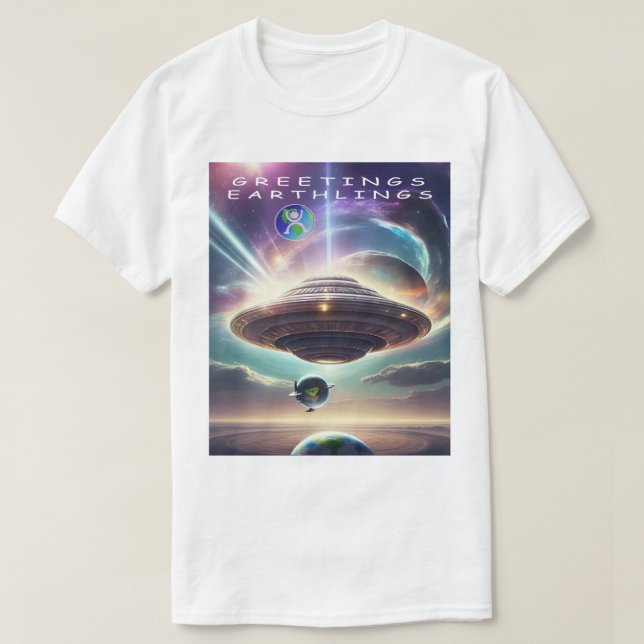 GRÜSSE AN DIE ERDLING T-Shirt (Design vorne)