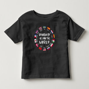 Grüße auf der ganzen Welt, Hallo in allen Sprachen Kleinkind T-shirt
