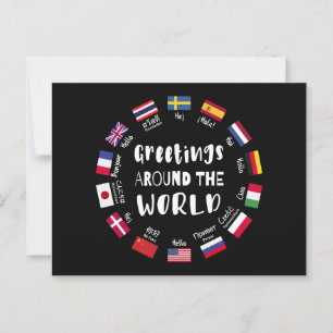 Grüße auf der ganzen Welt, Hallo in allen Sprachen Postkarte
