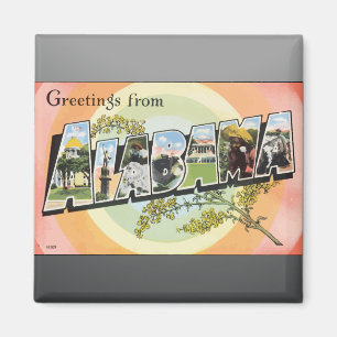 Grüße aus Alabama, Vintag Magnet