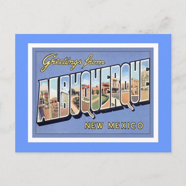 Grüße aus Albuquerque, New Mexico Postkarte (Vorderseite)