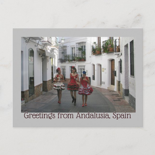 Grüße aus Andalusien, Spanien Postkarte (Vorderseite)