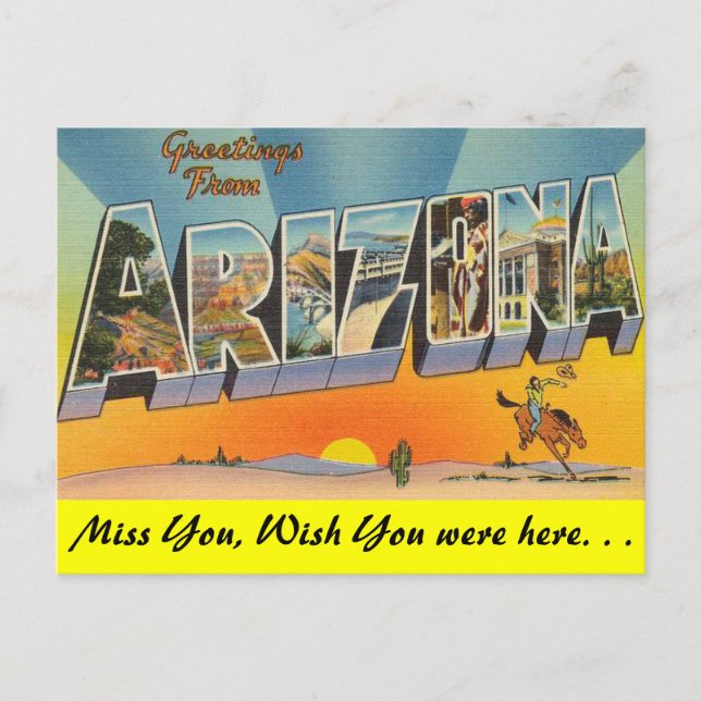 Grüße aus Arizona Postkarte (Vorderseite)