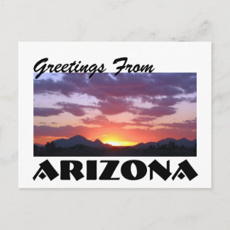 Grüße aus Arizona! Wüstenberg Sunset Postkarte