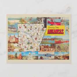 Grüße aus Arkansas Vintage Karte und Fotos