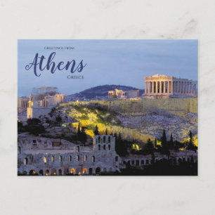Grüße aus Athen Griechenland Landschaftspostkarte Postkarte