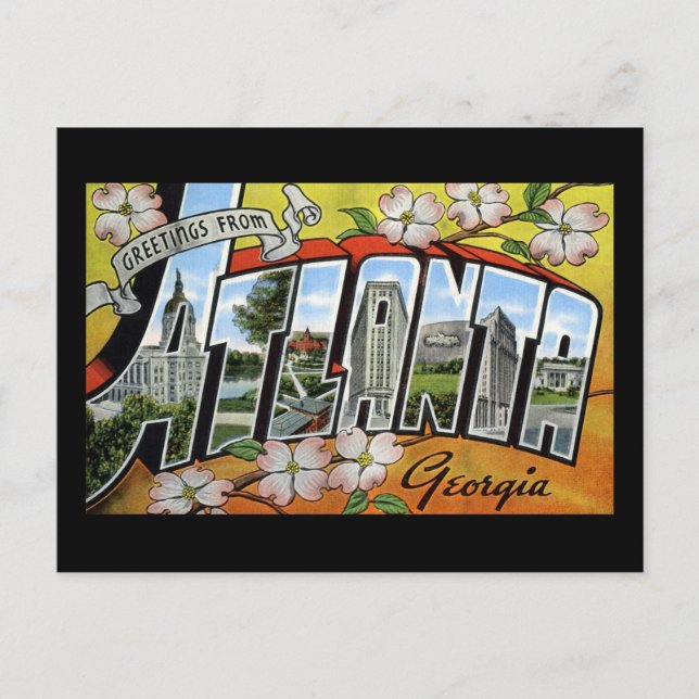 Grüße aus Atlanta Georgia Postkarte (Vorderseite)